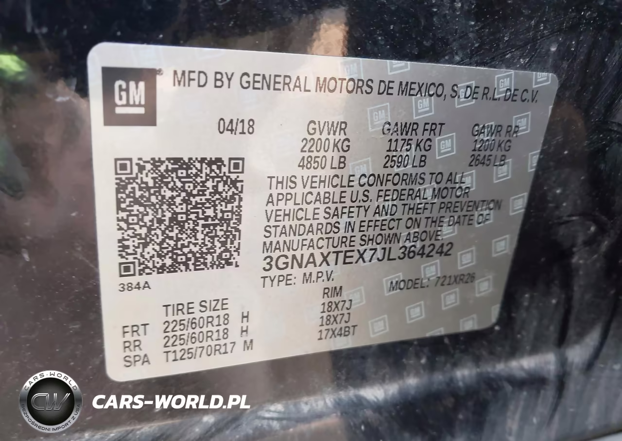 2018 Chevrolet Equinox Lt VIN:3GNAXTEX7JL364242 - 9