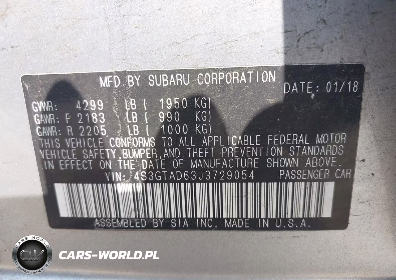 2018 Subaru Impreza 2.0I Premium VIN:4S3GTAD63J3729054 - 9