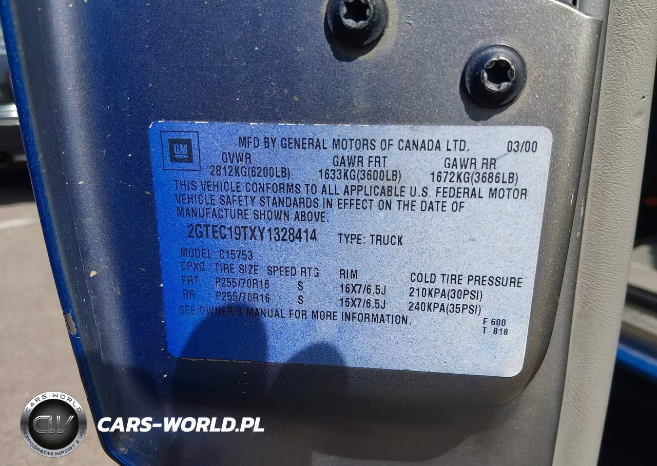 2000 GMC Sierra 1500 Sle VIN:2GTEC19TXY1328414 - 9