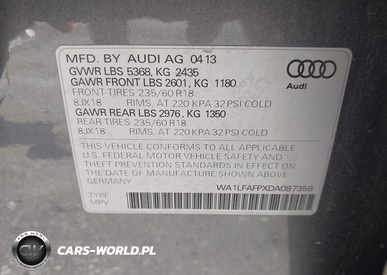 2013 Audi Q5 2.0T Premium VIN:WA1LFAFPXDA087356 - 9