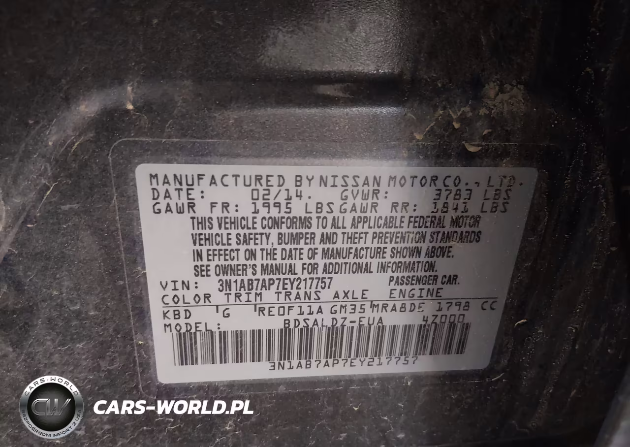 2014 Nissan Sentra Fe+ S-Fe+ Sv-S-Sl-Sr-Sv VIN:3N1AB7AP7EY217757 - 9