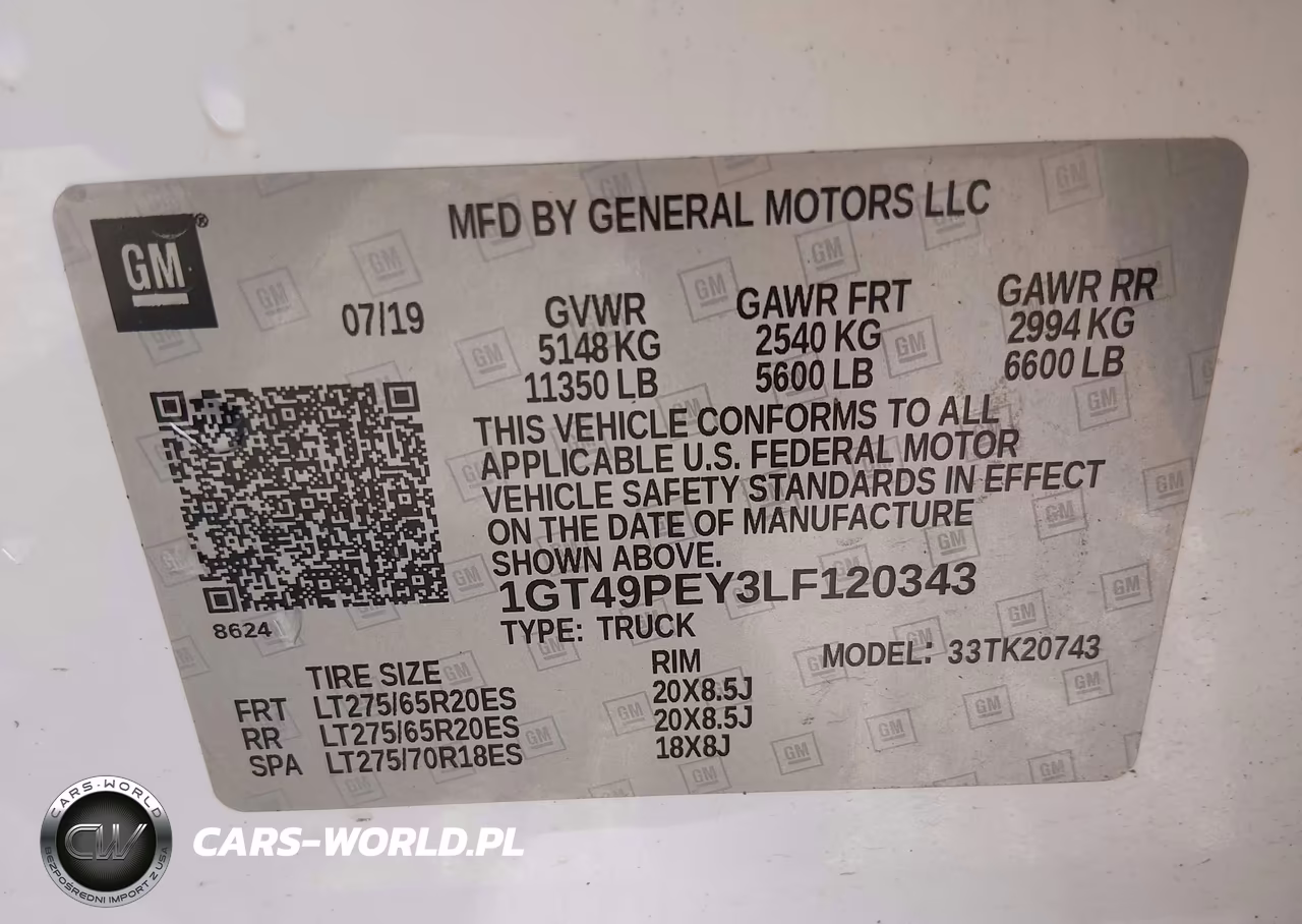 2020 GMC Sierra 2500Hd 4Wd Standard Bed At4 VIN:1GT49PEY3LF120343 - 8