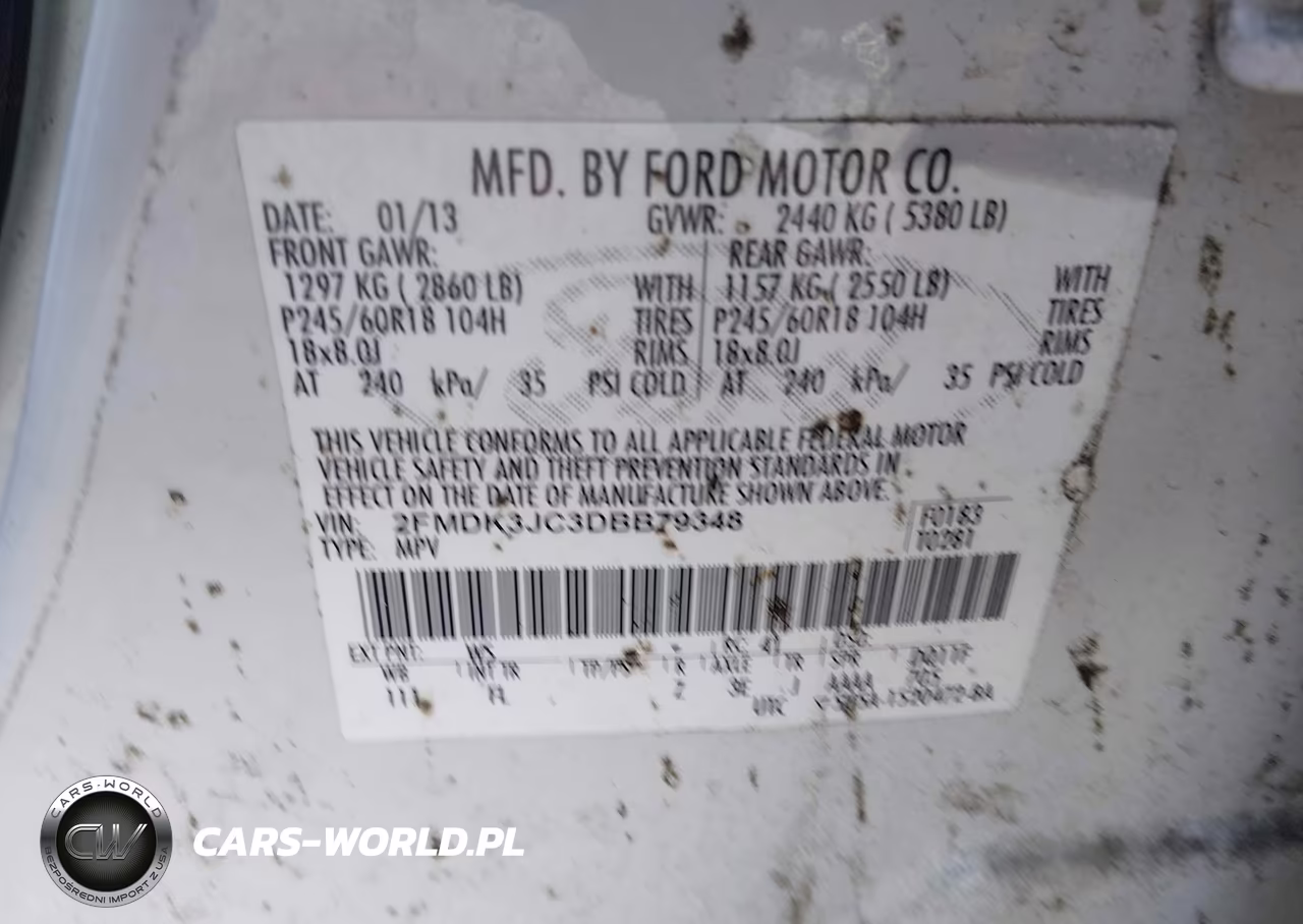 2013 Ford Edge Sel VIN:2FMDK3JC3DBB79348 - 9