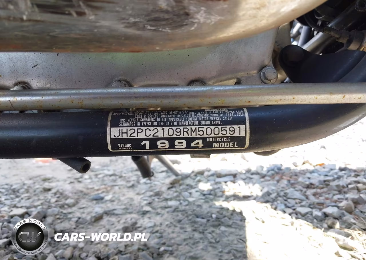 1994 Honda Vt600 C VIN:JH2PC2109RM500591 - 10