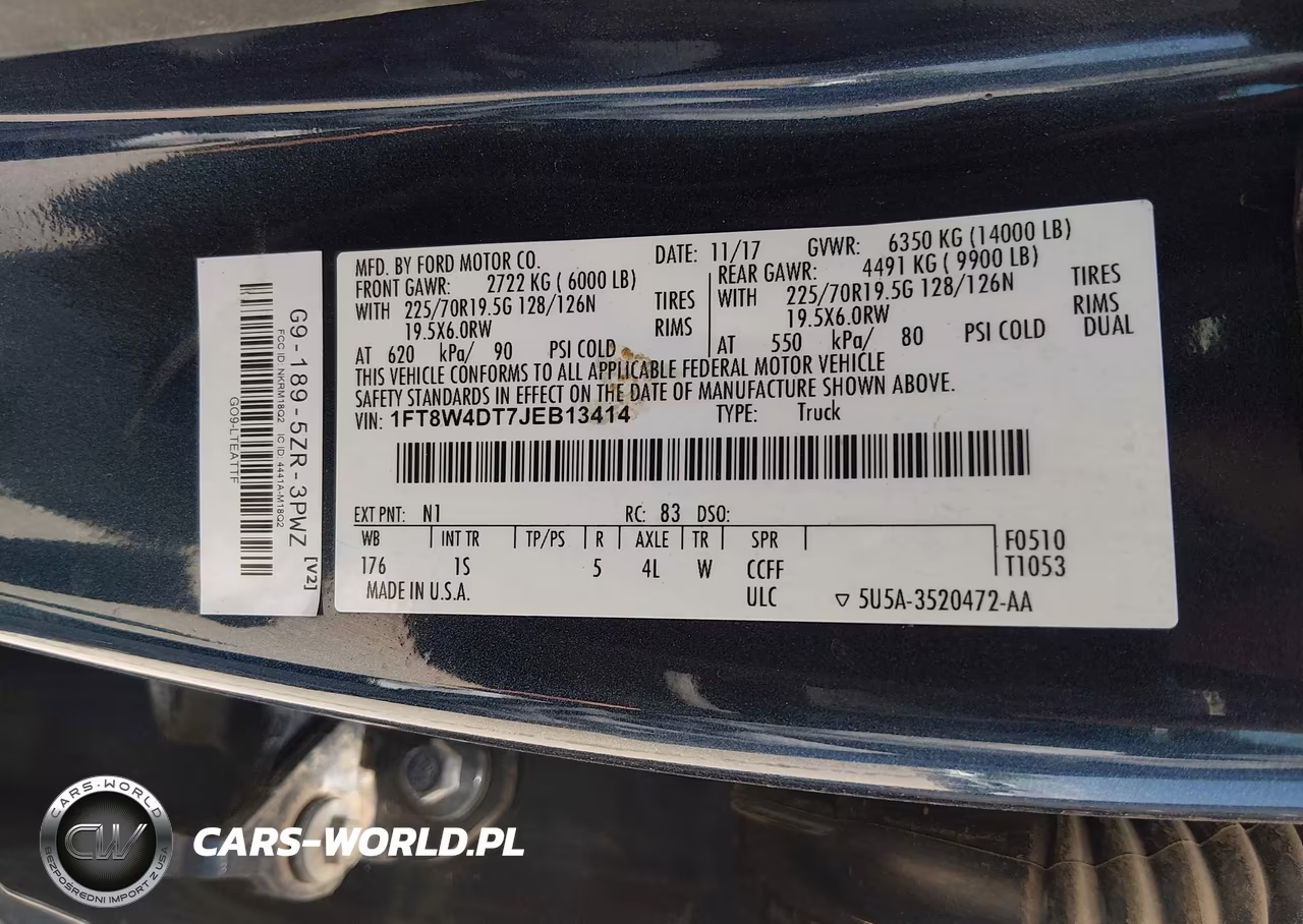 2018 Ford F-450 Xl VIN:1FT8W4DT7JEB13414 - 9