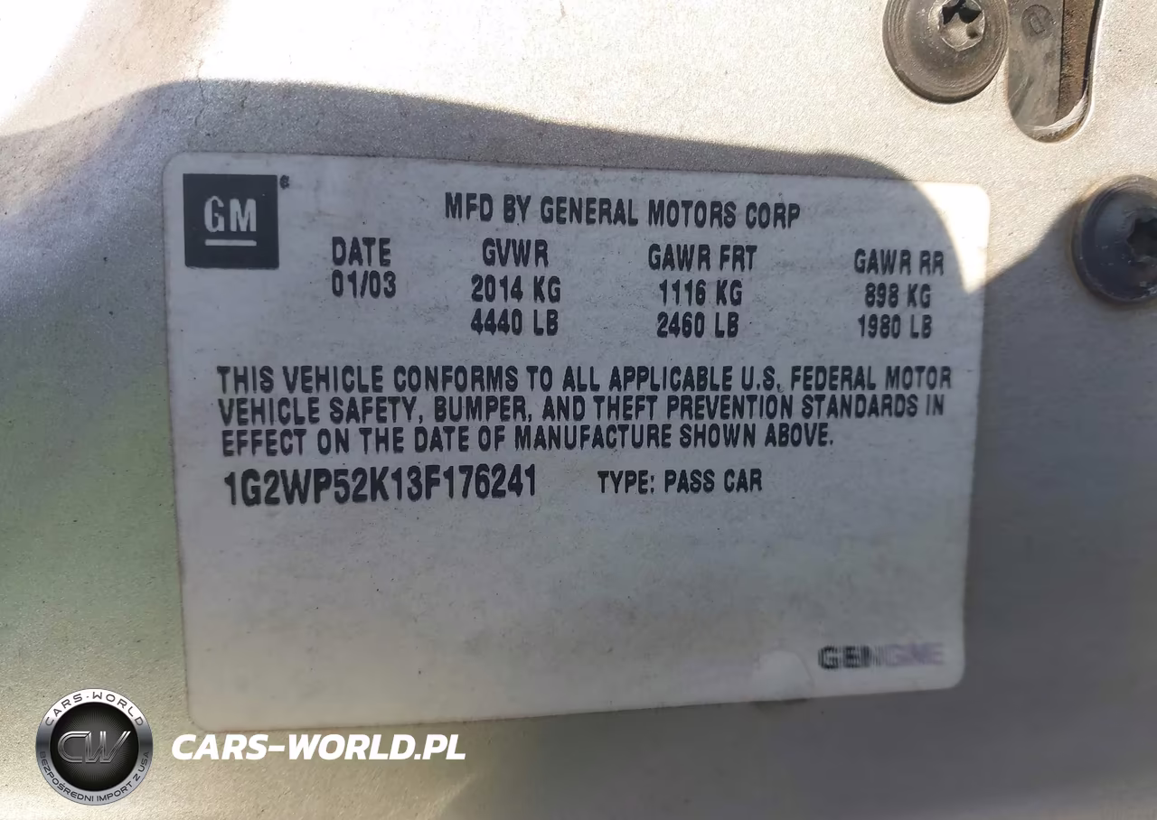 2003 Pontiac Grand Prix Gt VIN:1G2WP52K13F176241 - 9