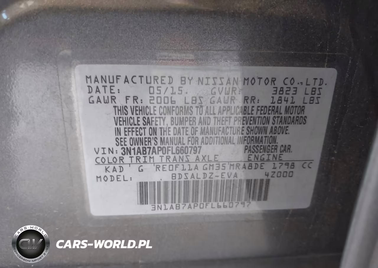 2015 Nissan Sentra Fe+ S-S-Sl-Sr-Sv VIN:3N1AB7AP0FL660797 - 9