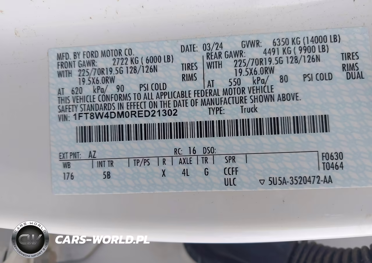 2024 Ford F-450 Lariat VIN:1FT8W4DM0RED21302 - 8