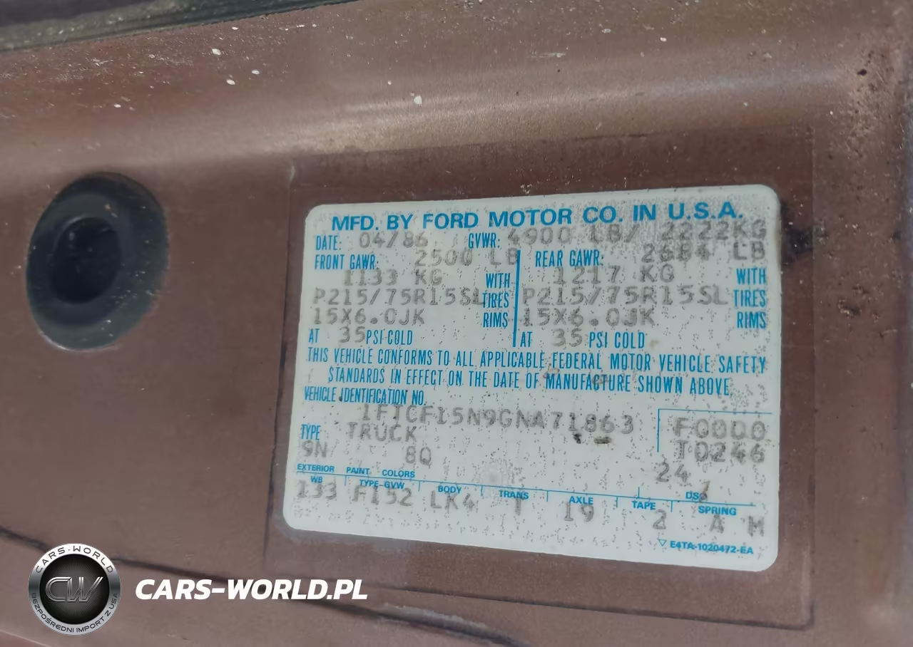 1986 Ford F150 VIN:1FTCF15N9GNA71863 - 9