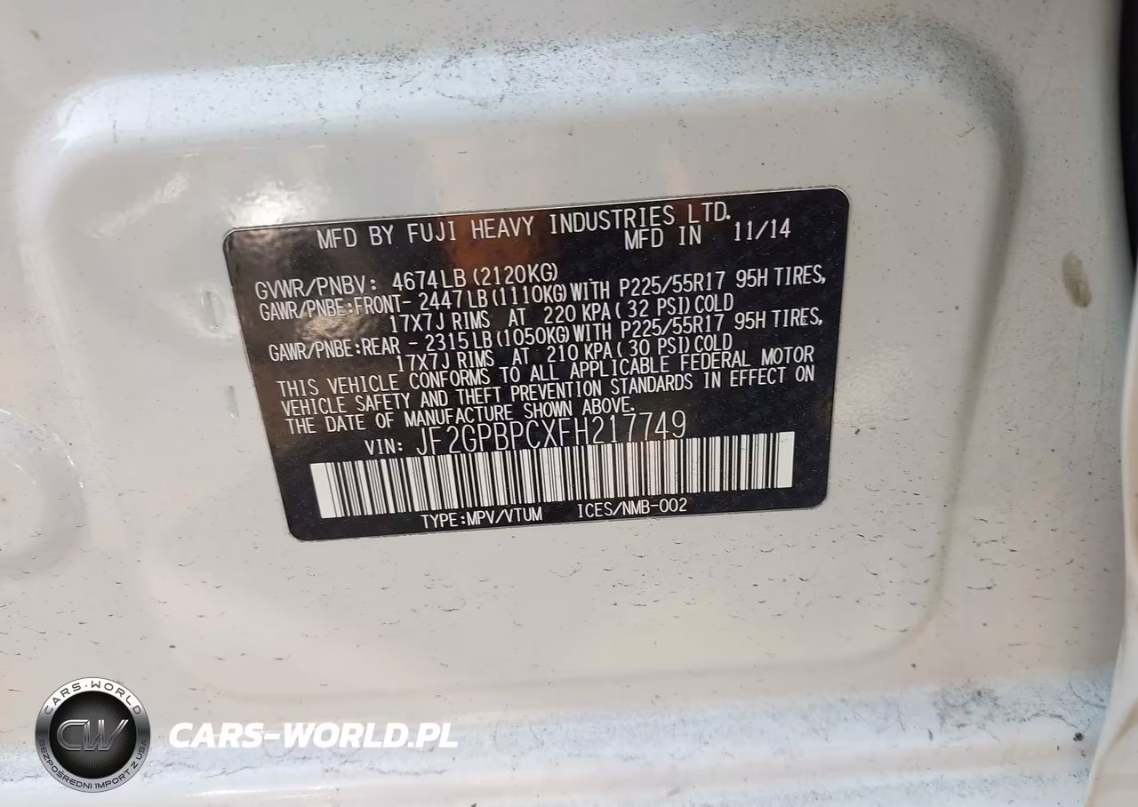 2015 Subaru Xv Crosstrek Hybrid Touring VIN:JF2GPBPCXFH217749 - 9