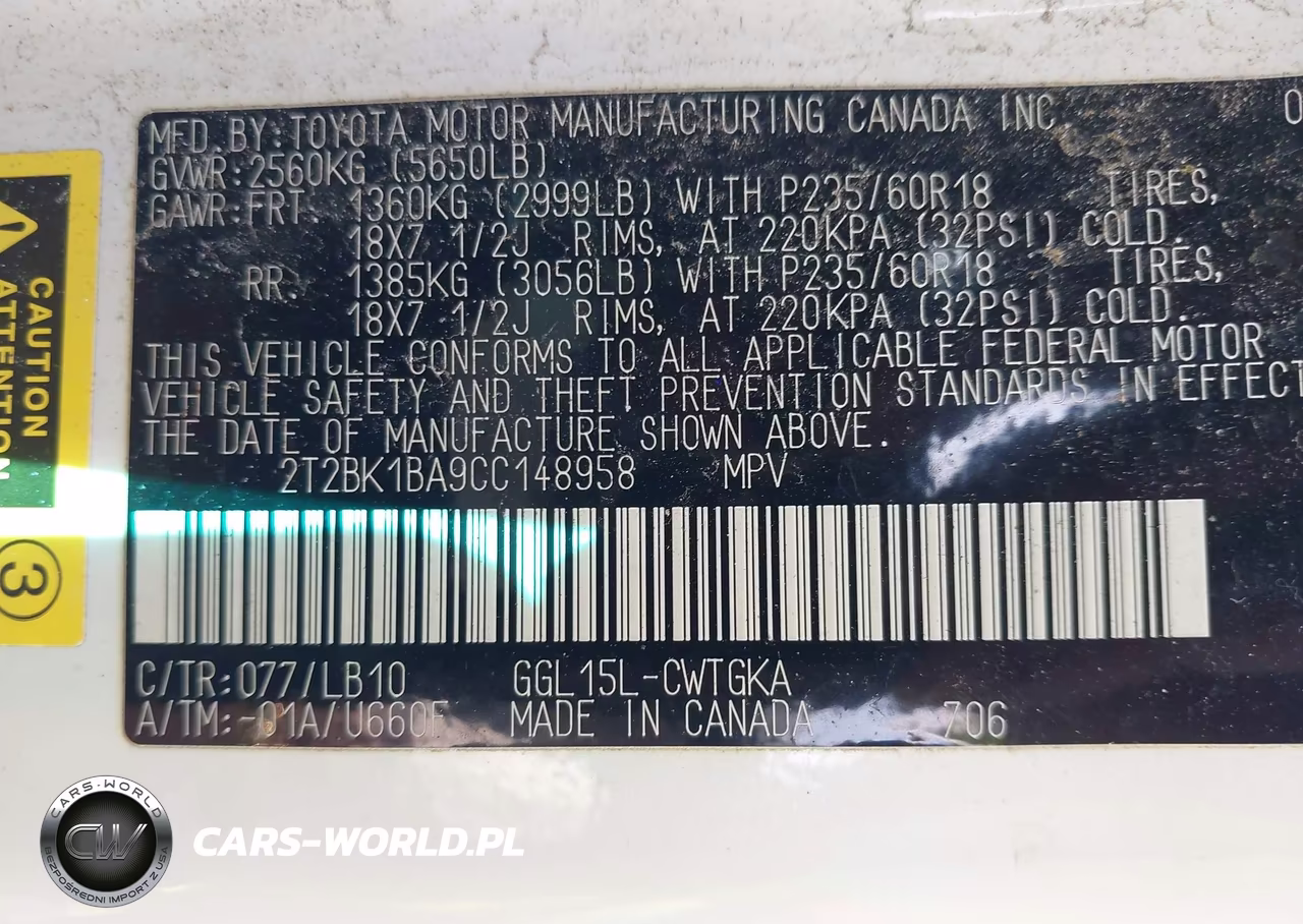 2012 Lexus Rx 350 VIN:2T2BK1BA9CC148958 - 9