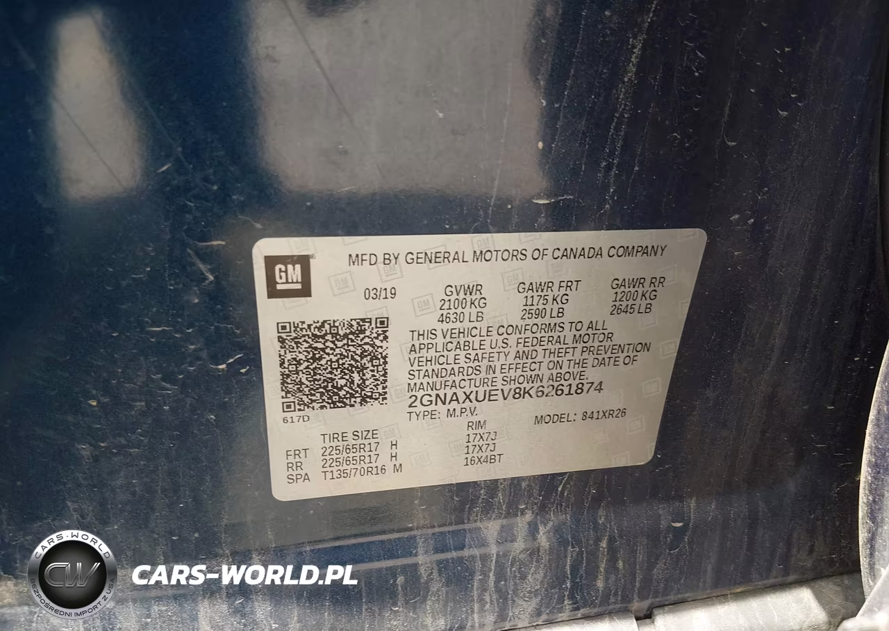 2019 Chevrolet Equinox Lt VIN:2GNAXUEV8K6261874 - 9