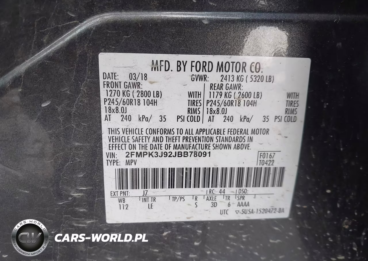 2018 Ford Edge Sel VIN:2FMPK3J92JBB78091 - 9