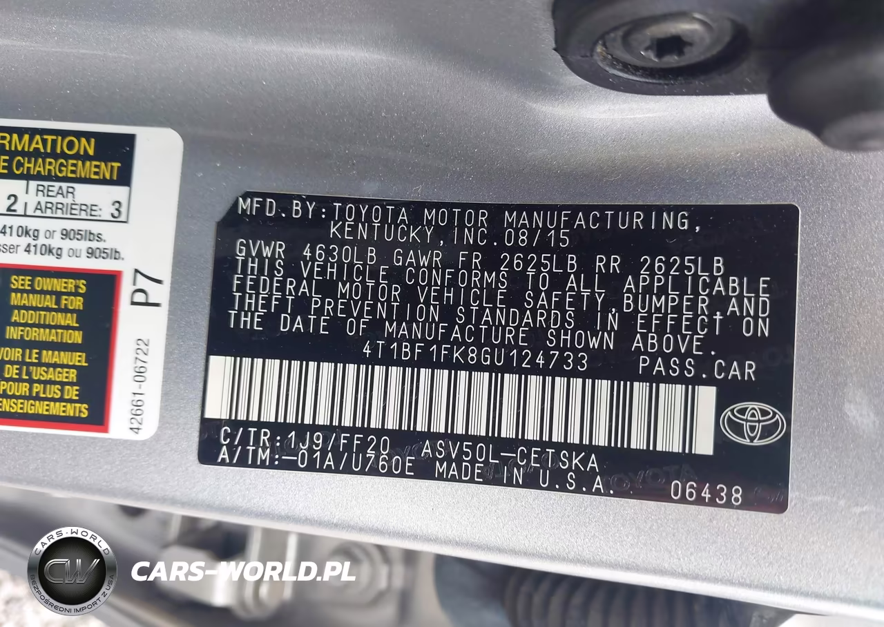 2016 Toyota Camry Se VIN:4T1BF1FK8GU124733 - 9
