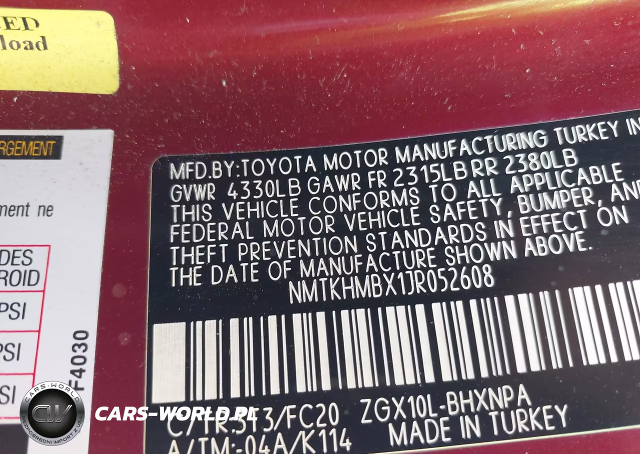 2018 Toyota C-Hr Xle Premium VIN:NMTKHMBX1JR052608 - 9