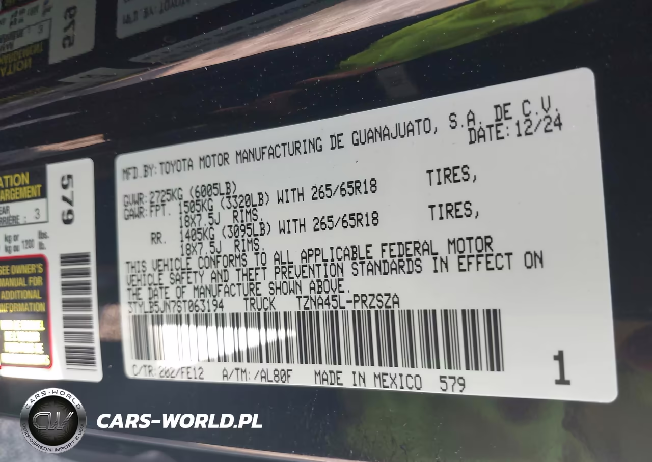 2025 Toyota Tacoma Trd Sport VIN:3TYLB5JN7ST063194 - 9