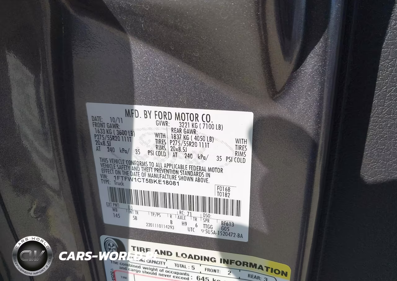 2011 Ford F-150 Fx2 VIN:1FTFW1CT5BKE18081 - 9