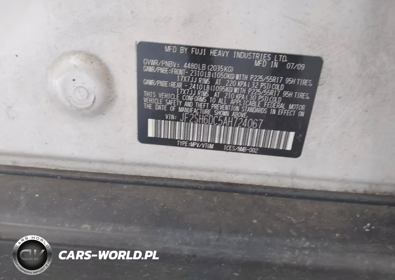 2010 Subaru Forester 2.5X Limited VIN:JF2SH6DC5AH724067 - 9
