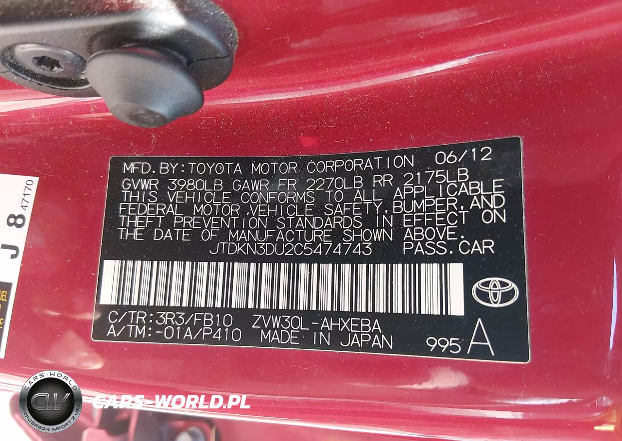 2012 Toyota Prius Three VIN:JTDKN3DU2C5474743 - 9