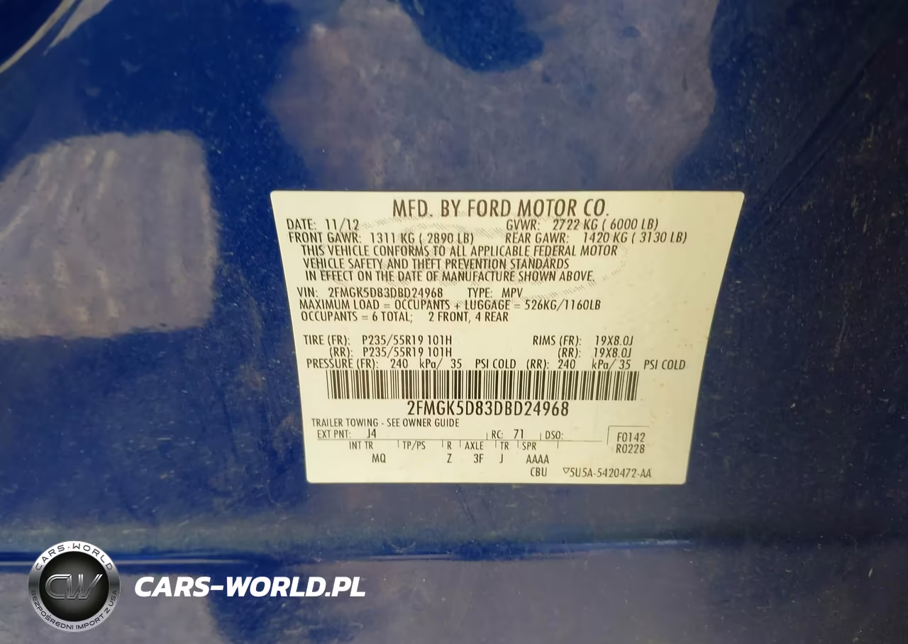 2013 Ford Flex Limited VIN:2FMGK5D83DBD24968 - 9