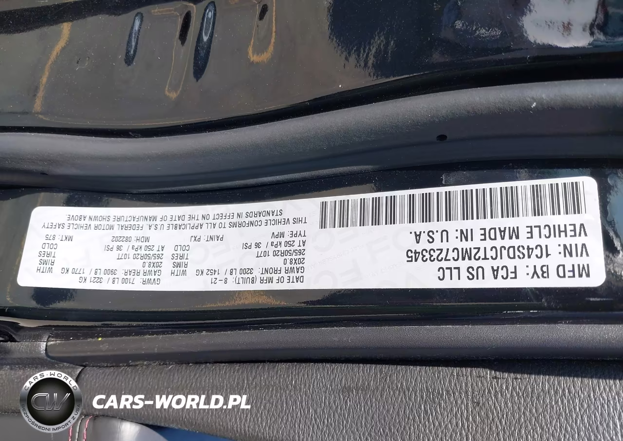 2021 Dodge Durango R-T Awd VIN:1C4SDJCT2MC723345 - 9