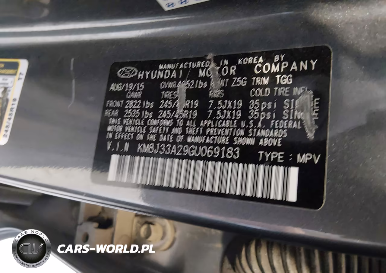 2016 Hyundai Tucson Sport VIN:KM8J33A29GU069183 - 9