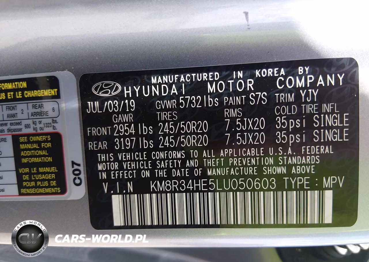 2020 Hyundai Palisade Sel VIN:KM8R34HE5LU050603 - 9
