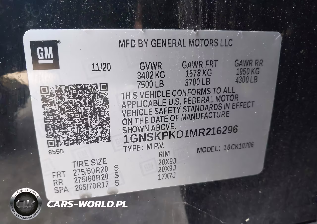 2021 Chevrolet Tahoe Z71 VIN:1GNSKPKD1MR216296 - 9