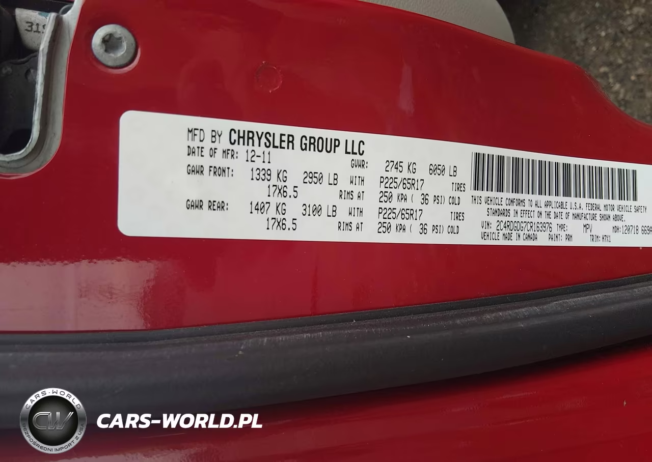 2012 Dodge Grand Caravan Crew VIN:2C4RDGDG7CR163976 - 9