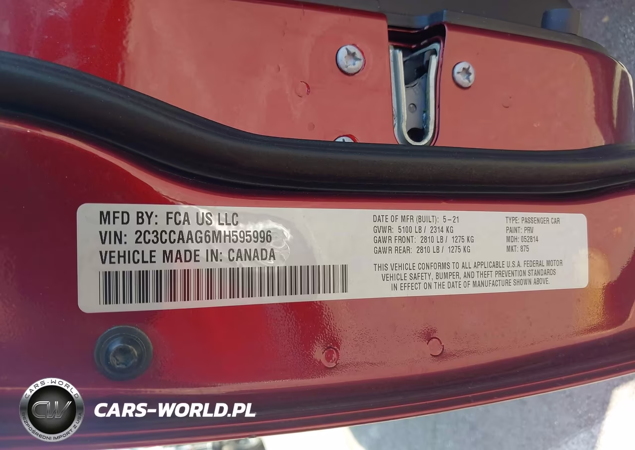 2021 Chrysler 300 Touring VIN:2C3CCAAG6MH595996 - 9