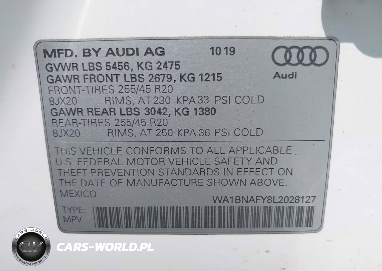 2020 Audi Q5 Premium Plus 45 Tfsi Quattro S Tronic VIN:WA1BNAFY8L2028127 - 9