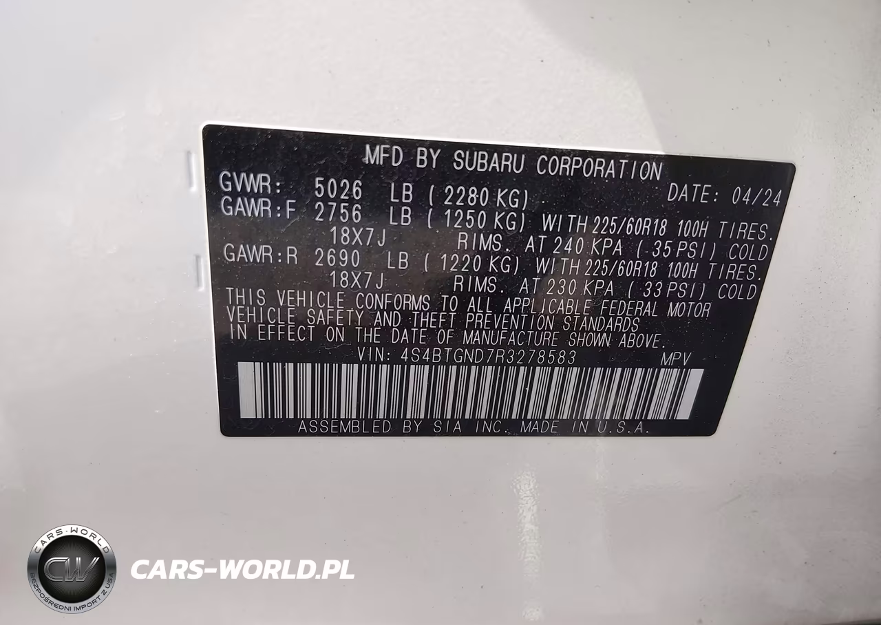 2024 Subaru Outback Limited Xt VIN:4S4BTGND7R3278583 - 9
