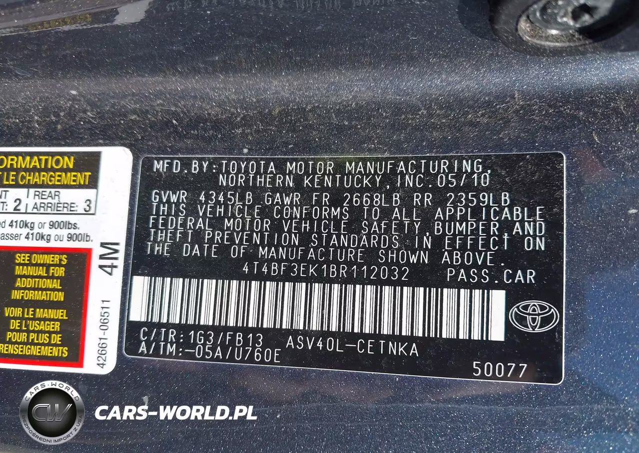 2011 Toyota Camry Le VIN:4T4BF3EK1BR112032 - 9