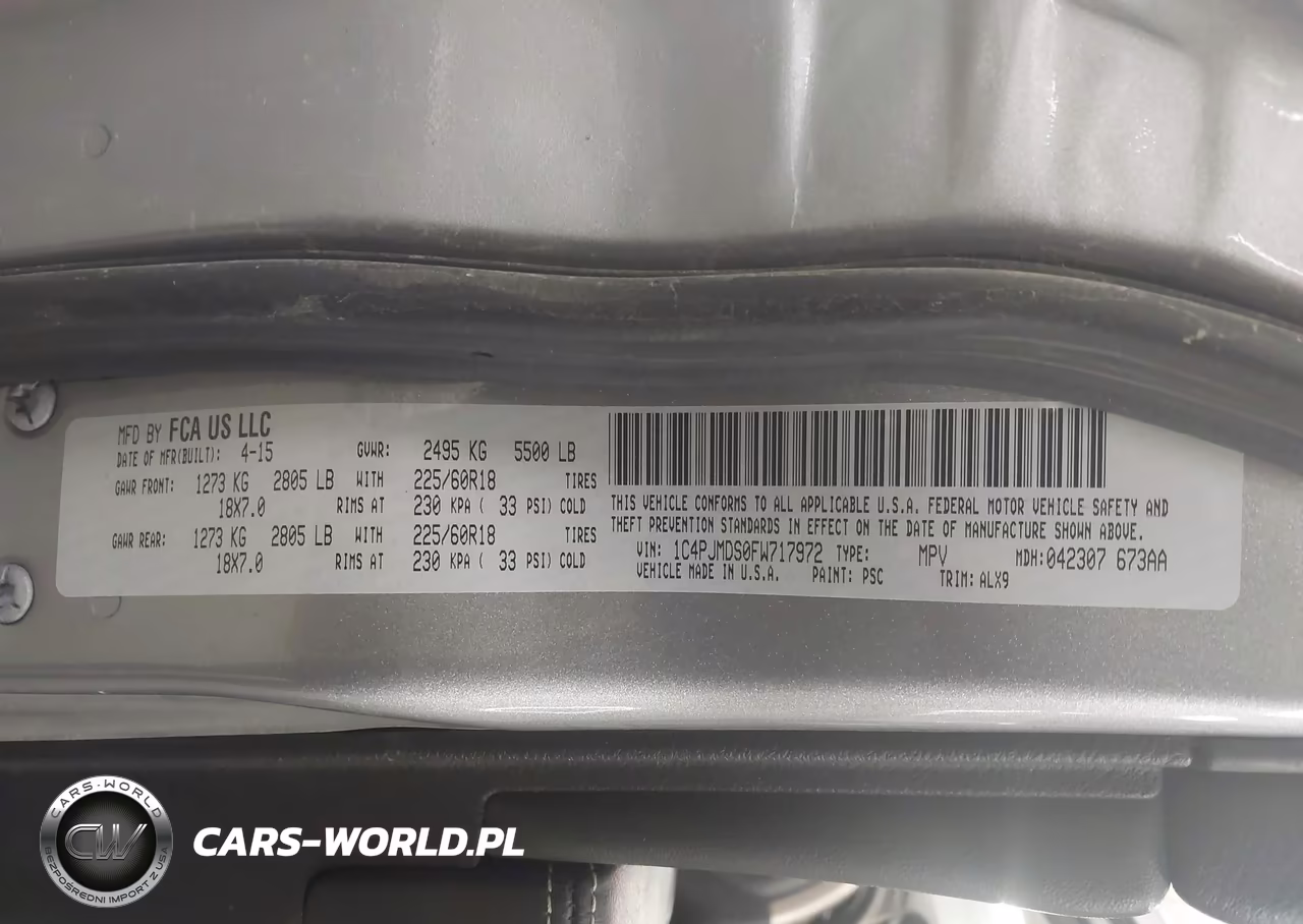2015 Jeep Cherokee Limited VIN:1C4PJMDS0FW717972 - 9