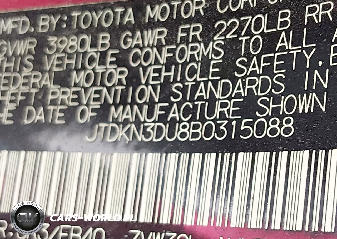 2011 Toyota Prius Three VIN:JTDKN3DU8B0315088 - 9