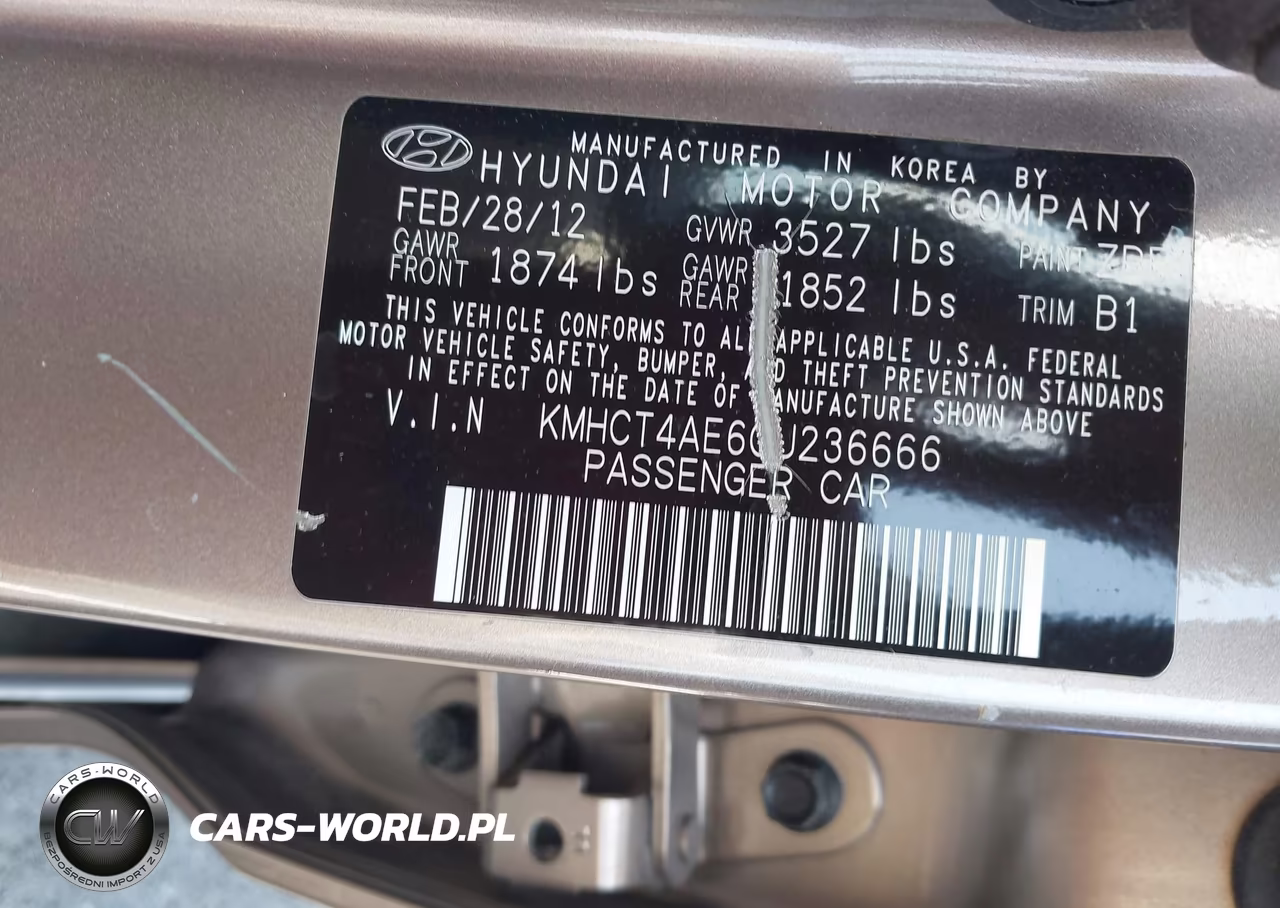 2012 Hyundai Accent Gls VIN:KMHCT4AE6CU236666 - 9