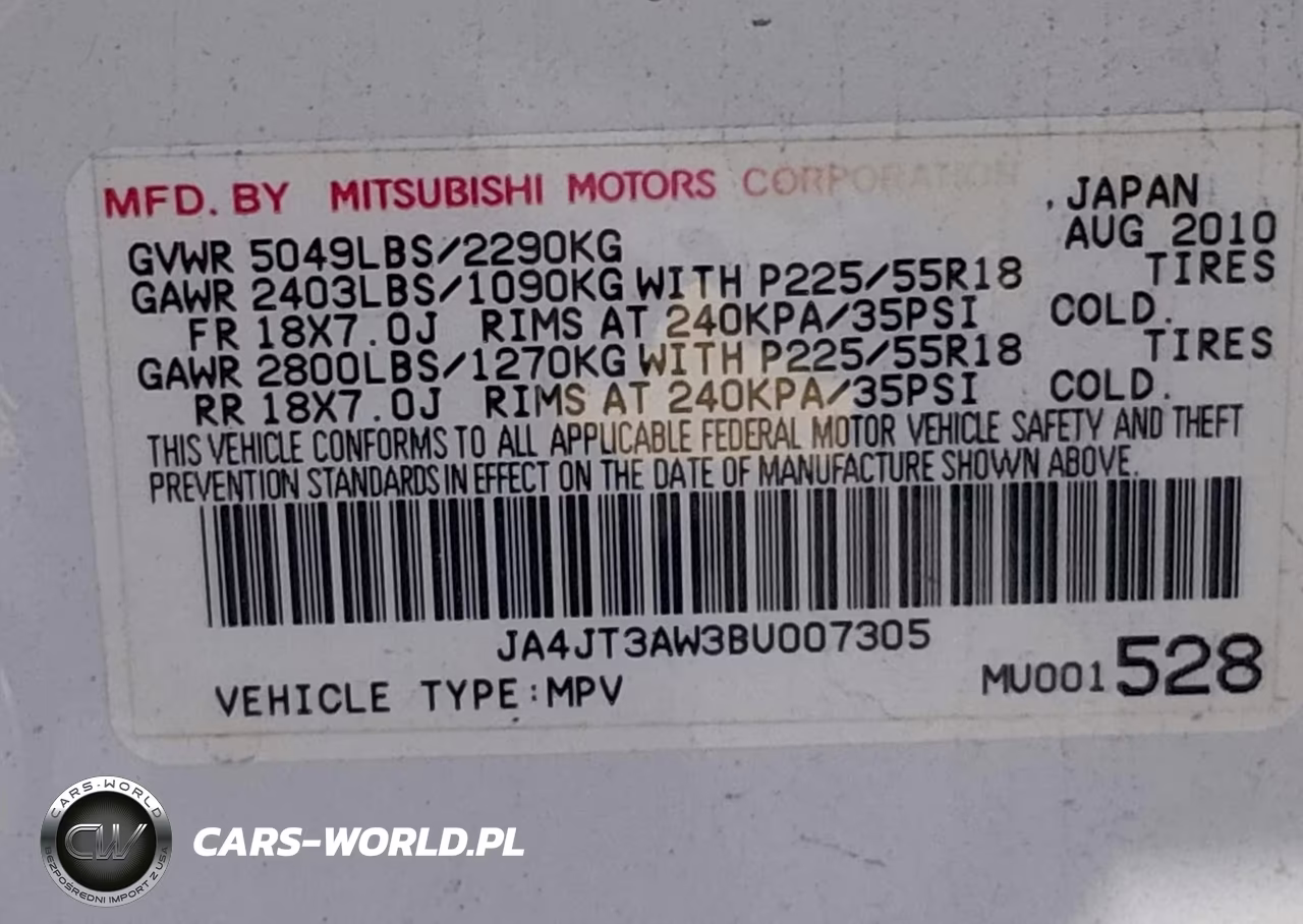 2011 Mitsubishi Outlander Se VIN:JA4JT3AW3BU007305 - 9