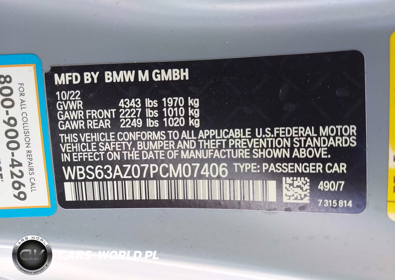 2023 BMW M4 Csl VIN:WBS63AZ07PCM07406 - 9