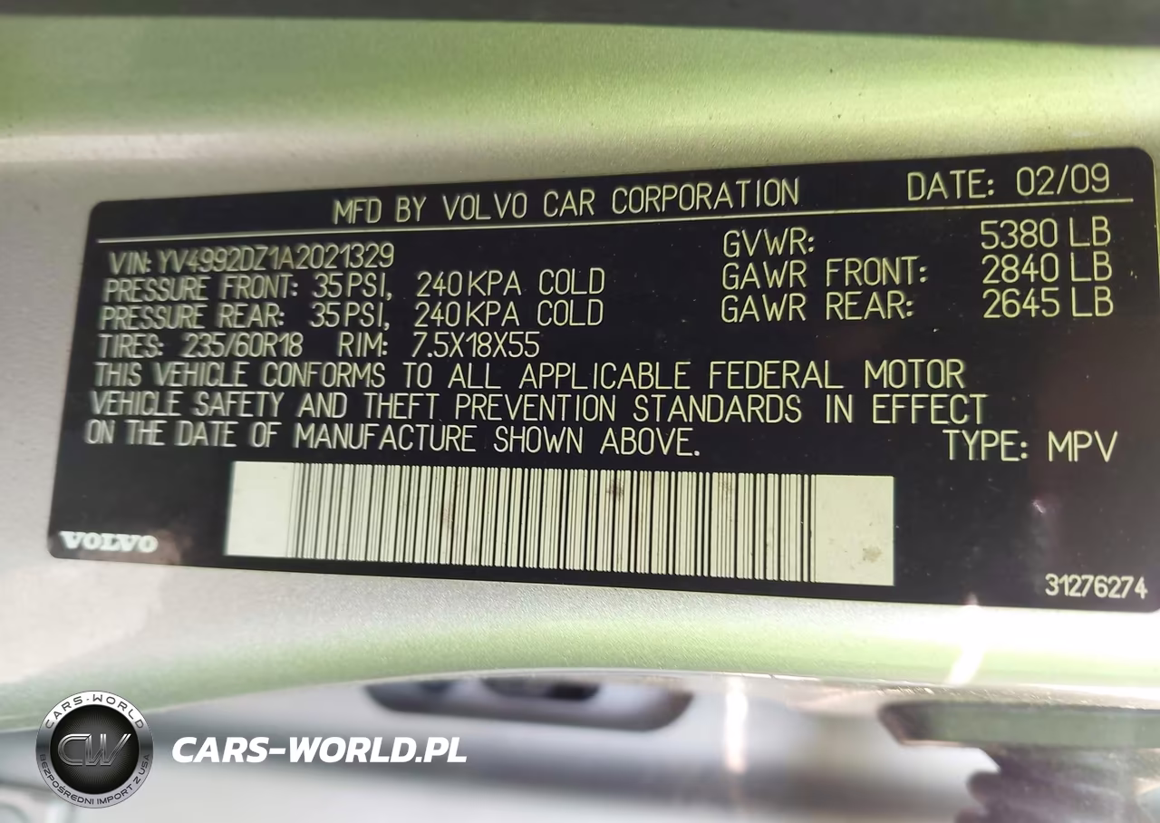 2010 Volvo Xc60 T6-T6 R-Design VIN:YV4992DZ1A2021329 - 9