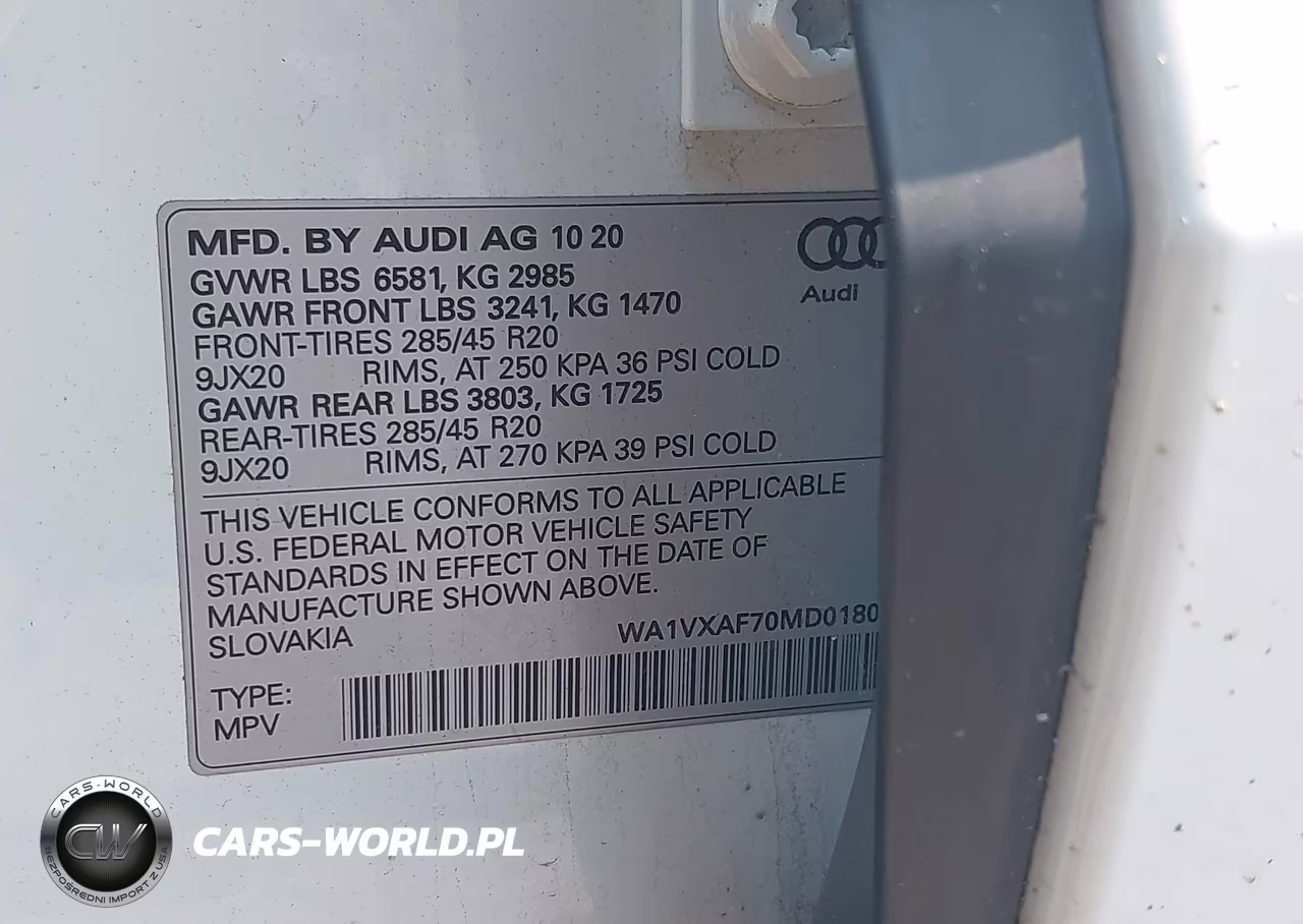 2021 Audi Q7 Prestige 55 Tfsi Quattro Tiptronic VIN:WA1VXAF70MD018034 - 9