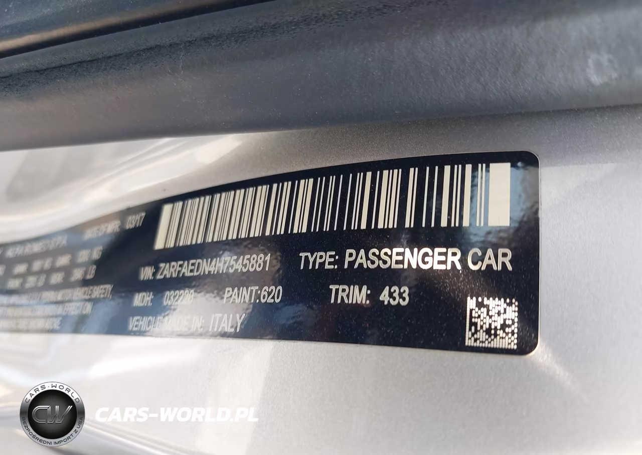2017 Alfa Romeo Giulia Awd VIN:ZARFAEDN4H7545881 - 9