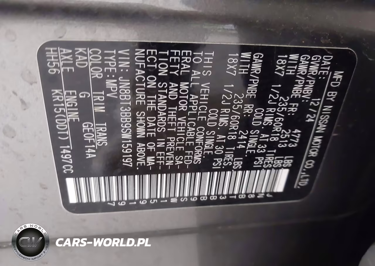 2025 Nissan Rogue Sv Intelligent Awd VIN:JN8BT3BB9SW159197 - 9