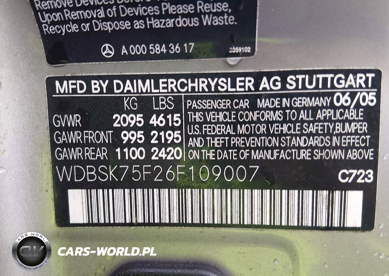 2006 Mercedes-Benz Sl 500 VIN:WDBSK75F26F109007 - 9