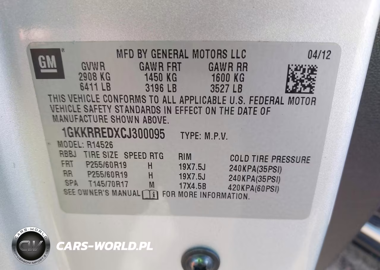 2012 GMC Acadia Slt-1 VIN:1GKKRREDXCJ300095 - 9