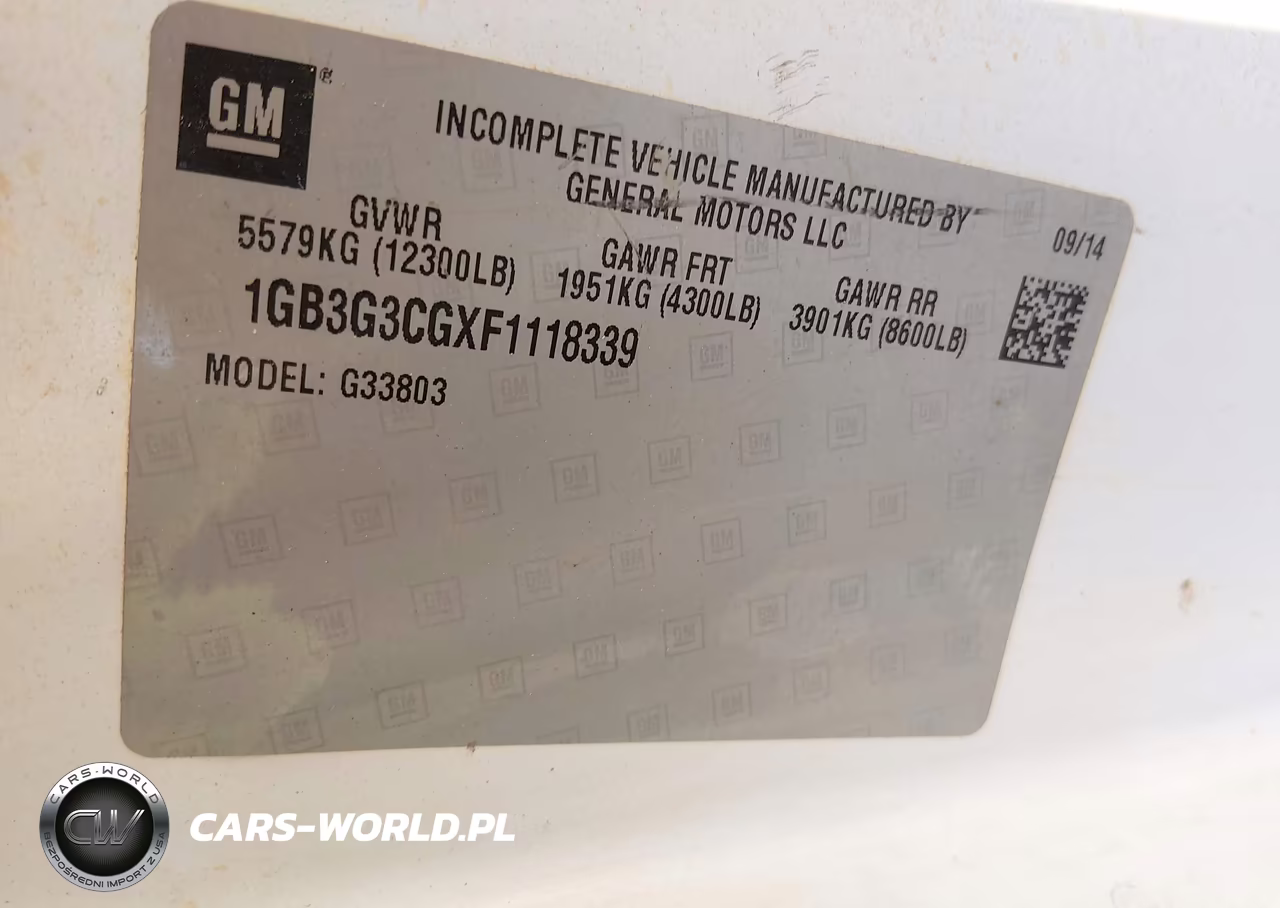 2015 Chevrolet Express Cutaway 3500 VIN:1GB3G3CGXF1118339 - 8