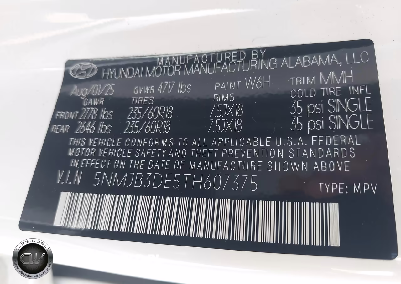 2026 Hyundai Tucson Sel VIN:5NMJB3DE5TH607375 - 9