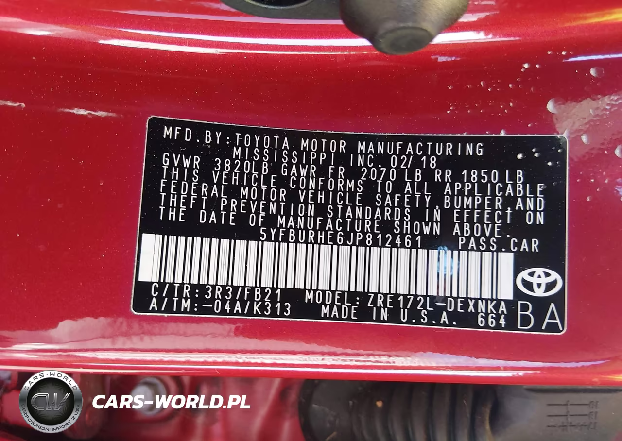 2018 Toyota Corolla Le VIN:5YFBURHE6JP812461 - 9