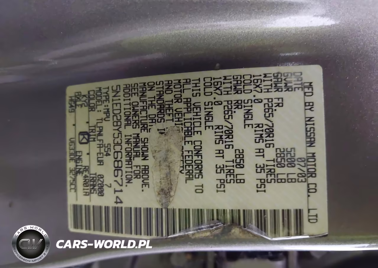 2003 Nissan Xterra Se VIN:5N1ED28Y53C686714 - 9