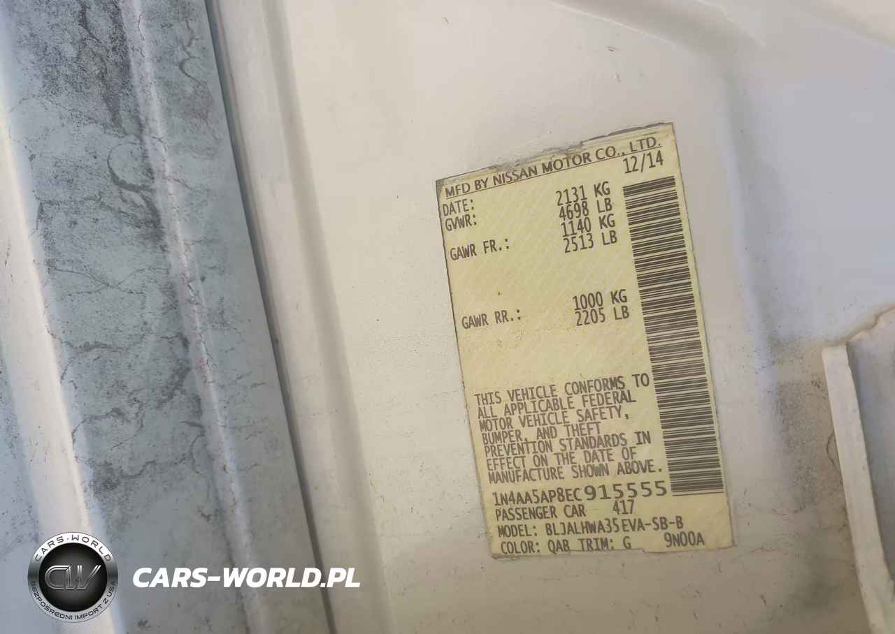 2014 Nissan Maxima 3.5 Sv VIN:1N4AA5AP8EC915555 - 9