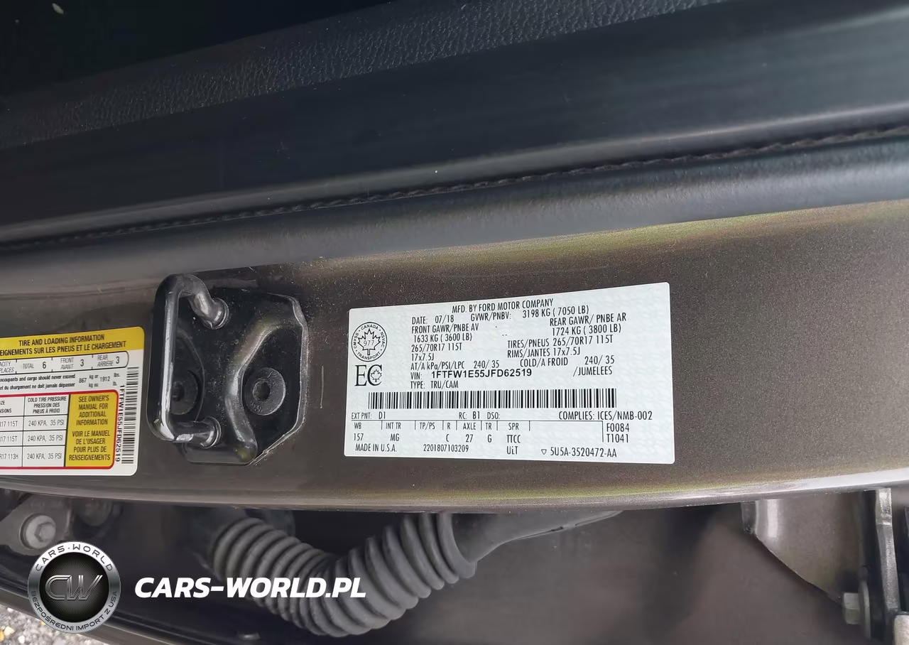 2018 Ford F-150 Xlt VIN:1FTFW1E55JFD62519 - 9